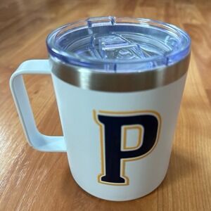 Stainless steel travel mug with lid 
Capacity: 14oz / 410ml